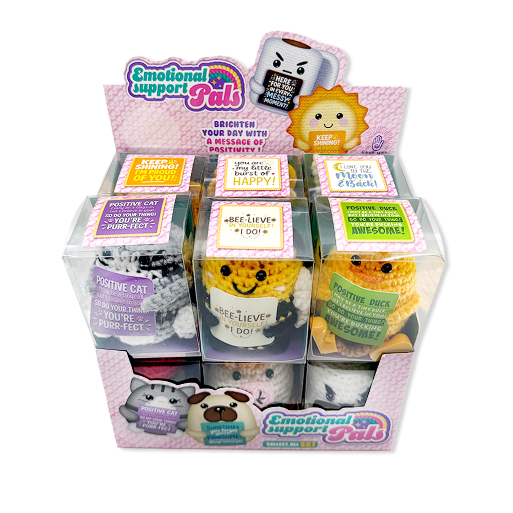 Emotional Support Crochet Plush Pals TOP SELLER - 12/Display