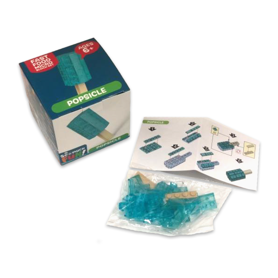 So Much Fun! Micro Block Fast Food Set Boxed - 12/Display