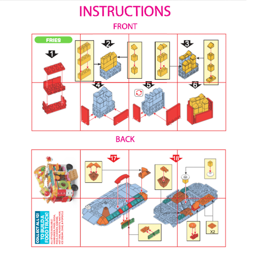 So Much Fun! Micro Block Fast Food Set Boxed - 12/Display