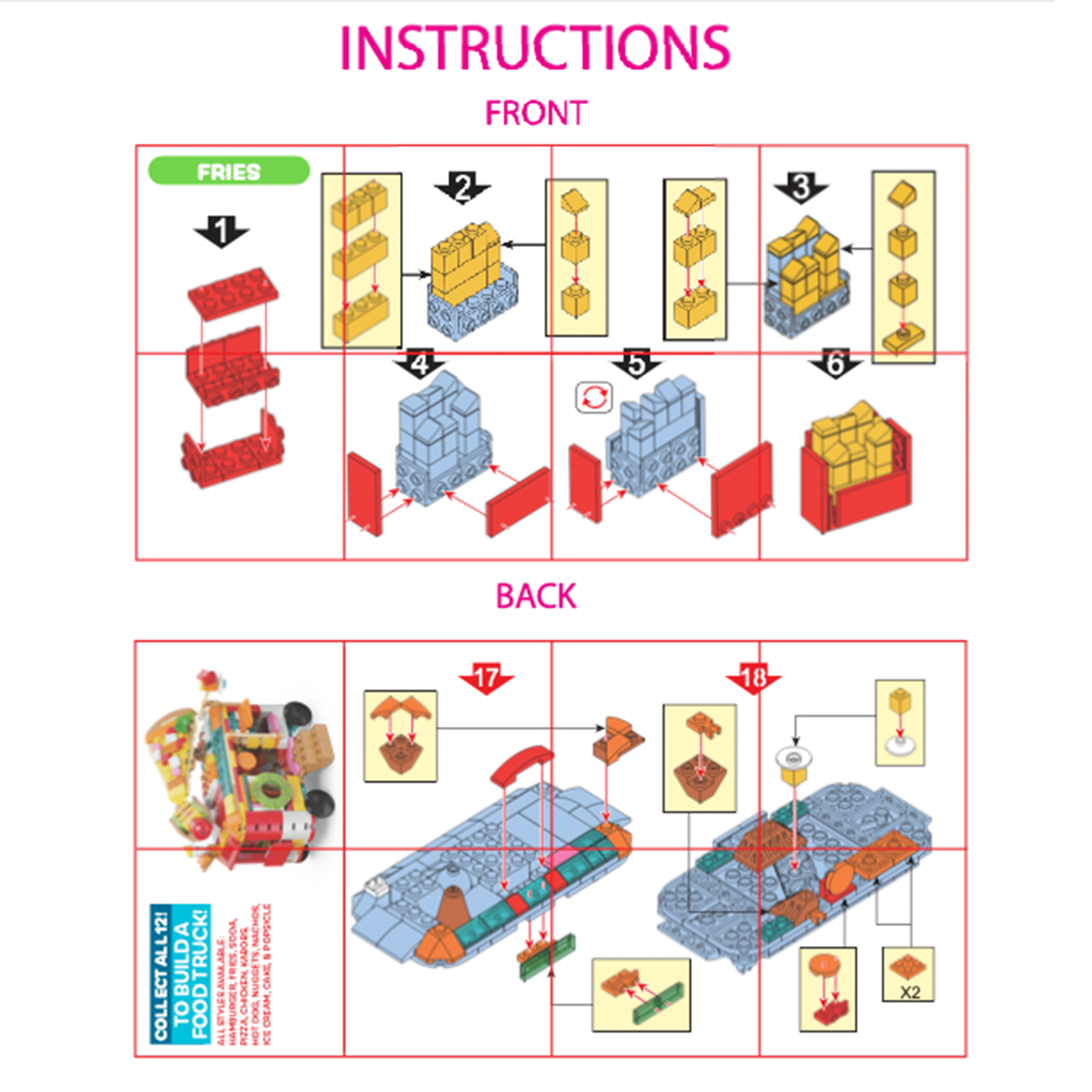 So Much Fun! Micro Block Fast Food Set Boxed - 12/Display